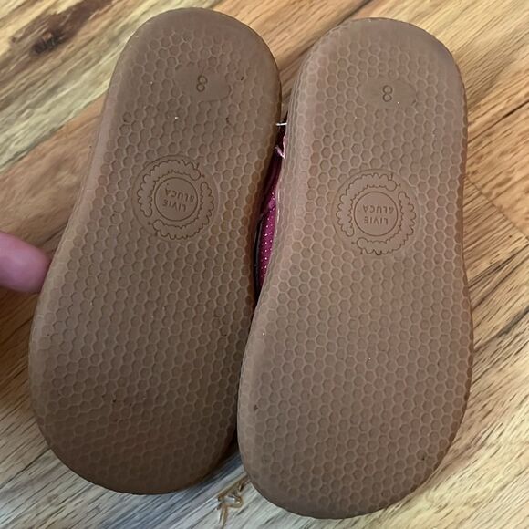 Livie & Luca Gemma Mary Jane Shoes in magenta sparkle size 8 - Picture 7 of 9